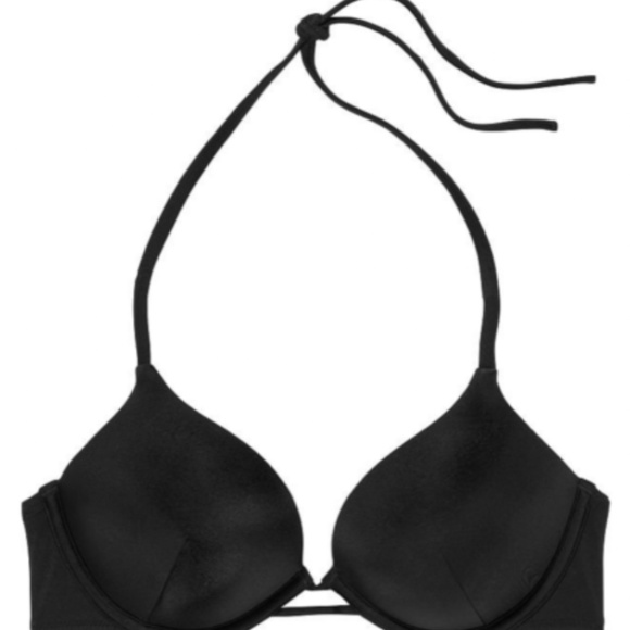 👙 Victoria's Secret Bombshell Add-2-Cups Push-Up Swim Bikini Top Black - Picture 3 of 3